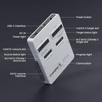 CR311 3-in-1 SSD Cloner, USB3.2 Gen2*2 M.2 Reader, Supports M.2 NVMe/SATA, SATA 2.5''/3.5'' HDD
