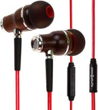 Symphonized NRG 2.0 Premium Genuine Wood in-Ear Noise-isolating Headphones with Mic and Nylon Cable
