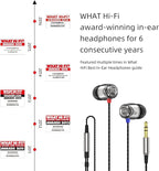 SoundMAGIC E10 Wired Earphones No Microphone HiFi Stereo Earbuds Noise Isolating in Ear Headphones Powerful Bass Tangle Free Cord Gunmetal