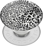 PopSockets Plant-Based Phone Grip with Expanding Kickstand, Adhesive Grip, Eco-Friendly - Black Leopard