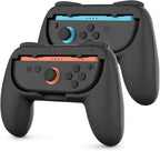 TNP JoyCon 2 Grips for Nintendo Switch 2 2025 - Ergonomic Joy Con Grip Handle Kit - Comfortable Anti-Slip Controller Kit Accessory for Nintendo Switch 2 New Gen Joy-Con Controller, 2 Pack, Black