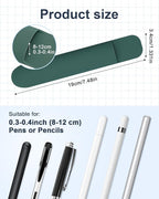 eZAKKA Silicone Pencil Holder For Most Pens,Pencils, 7.8 inch Self-Adhesive Stick To Notebooks,Diary, Desks,Tablet, Green, 1 Pack