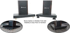 Rockville RHTSD 36" Bookshelf Speaker Stands, Dark Wood Grain, Dual Top Plates, Sand-Fillable Design, 60 lbs Capacity, for Home Theater and Studio Audio