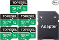 TOPESEL Micro SD Card high Speed 90mb per Second TF Card 4K Recording Memory Card with Adapter (5 Pack, 64, GB)