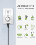 TiFFCOFiO Indoor Mechanical Outlet Timer, 3 Prong Timers for Electrical Outlets, 24-Hour Programmable Plug in Christmas Light Timer, ETL Listed (2 Pack)