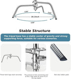 Heavy Duty C Stand with Boom Arm, Stainless Steel Heavy Duty Photography Light Stand, Adjustable Height 4.9ft-10.8ft, with 4.1ft Holding Arm, for Reflector, Umbrella, Softbox, Monolight
