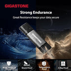 GIGASTONE 256GB Dual Flash Drive (2 Pack) Z40 USB 3.2 Gen 1, 2-in-1 Type-A & Type-C, 100MB/s Ultra Fast, Head Cap Design, Plug & Play for Smartphone/PC/Mac/TV/Car Audio, USB 2.0/3.0/3.1 Compatible