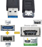 chenyang USB 3.0 to eSATA Adapter 6Gbps for Hard Disk, USB 3.0 to eSATA External SATA Convertor Power eSATA 6Gb/s to USB 3.0 Adapter eSATA Plus USB 3.0 Adapter
