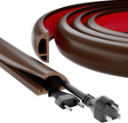 4ft Floor Cord Cover, Silicone Wire Hider, Hide Extension Cords, Protect Cords, Prevent Cable Trips, Heavy-Duty Adhesive-Backed Anti-Trip Cable Protector for Floor, Desk & Wall