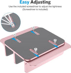 OMOTON [Updated Dock Version] Vertical Laptop Stand, Double Desktop Stand Holder with Adjustable Dock (Up to 17.3 inch), Fits All MacBok/Surface/Samsung/HP/Dell/Chrome Book (Rose Gold)