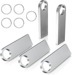 ABLAZE 64GB Flash Drive 5 Pack, Metal USB 2.0 Thumb Drives with Keychains USB Stick Pendrive (Sliver)