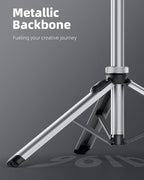 EUCOS Metal 67" iPhone Tripod Stand with Remote & Lightweight Camera Stand, Sturdy Extendable Cell Phone Tripod for iPhone 15 Pro Max 14 13 12/Android