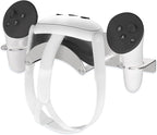 VR Wall Mount Aluminum Alloy,VR Headset Wall Mount Storage Stand Hook Compatible with Meta Quest 3/Quest Pro/Quest 2,Quest 3 Stand with 2 Storage Way,Desk Space Saving(Silver)