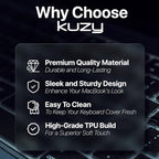 Kuzy Mint Premium MacBook Pro 14 inch Keyboard Cover M4 16" 2025 2024 2023 M3 M2 M1 Pro Max - MacBook Air 13 inch Keyboard Cover 15" M4 - A3240 A3241 A3401 A3403 A3114 A3113 - US Layout TPU, Mint