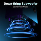 Nylavee Computer Speakers with Subwoofer, 2.1 Hi-Fi PC Speakers System with 6 Lighting Modes, Enhanced Bass, Plug and Play, USB/USB-C Powered and 3.5mm Aux in for Desktop, Monitor, Laptop, Tablet