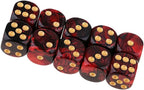 20PCS Polyhedral Dice D6 Dice 16mm Acrylic 6 Sided Dice Game Dice for RPG MTG DND Dice Table Games (Blue Black and Red Black)