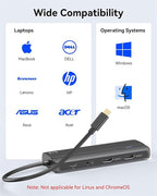 Selore Docking Station for MacBook Pro Air Windows,10 in 1 Dual HDMI Adapter for Mac Pro Air,USB C Hub for MacBook Docking Station Dual Monitor with 2 HDMI,Ethernet,PD,USB C,2 USB A,SD/TF for M1 M2