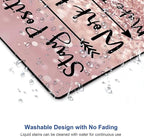 Inspirational Quote Mouse Pad, Stay Positive Work Hard and Make It Happen Motivational Pad for Women, Square Waterproof Non-Slip Rubber Base MousePads Office Laptop