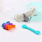 6 Pack Magnetic Twist Ties, Viaky Multicolor Magnet Keeper Bands Winder Wrap Straps Cable Clips Cord Organizer for Earphones/USB Cable/Bookmarks/Keychain/Cable Management