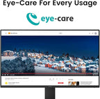 BenQ GW2491 23.8” 1080p FHD 100Hz IPS Eye-Care Monitor, HDMI, DisplayPort, 1080x1920, Ultra Slim Bezel, TUV-Certified, Flicker-Free, Low Blue Light Plus, Eye-CareU