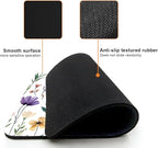 Mouse Pad, Cute Purple Wildflowers Mouse Pads for Desk, 9.5" x 7.9" Non-Slip Rubber Base Computer Mousepad with Women, Portable Square Design for Wireless Mouse and Pad Laptop Office & Travel
