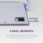 Transcend 2TB M.2 2242 SSD, Up to 5000MB/s, PCIe Gen4x4 NVMe 3D TLC, for Ultra-Thin Laptops, Lenovo Legion Go, Yoga Gen 6, ASUS ExpertBook, ZenBook, Mini PC, DRAM-Less Design for Low Power Consumption