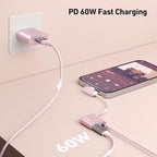 BENFEI USB C to Audio Jack Adapter with 60W Fast Charging, USB-C to 3.5mm Female Headphone Compatible with iPhone 16/15 Pro Max/Pro, Samsung Galaxy S24/S23/S22/S21 Ultra, iPad Pro, Pixel 8 Pink