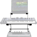 Rockville Rock2d2 Adjustable Dual Shelf DJ Controller Midi Keyboard Laptop Stand