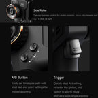 Hohem iSteady M7 Gimbal Stabilizer for Smartphone, 3-Axis Phone Gimbal, Gimbal Stabilizer for iPhone & Android, AI Tracking Sensor with Fill Light, 1.4" Detachable Touchscreen Remote Control