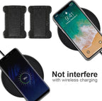 Universal Phone Grip for Smartphones - Phone Holder for Hand for Back of Phone - Wireless Charging Compatible (Black Red) - 2Pack