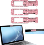Webcam Cover, 3 Pieces, Laptop Camera Cover, Privacy Shielding Capacity is Twice as Big as The Traditional, Suitable for Computer Mobile Phones, laptops, Tablets and so on (Stay Positive)