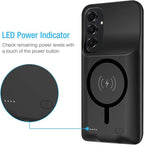 Battery Case for Galaxy A16/A17,Enhanced 10000mAh Portable Protective Wireless Charging Case Support Carplay Compatible with Galaxy A16 A17(6.7 inch) Rechargeable Extended Battery Charger Cover-Black