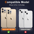 UniqueMe [ 3 Pack] Compatible with iPhone 12 Pro Max 6.7" Camera Lens Protector Tempered Glass,[Case Friendly][New version][Scratch-Resistant][Easy Installation] -Golden