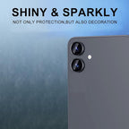 for Samsung Galaxy A06 Camera Lens Protector, Individual Metal Ring Tempered Glass Lens Cover, [Strong Adsorption] Scratch Resistant Ultra-Thin HD Clear Lens Cover, 1 Set-Black