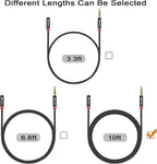 Devinal 3.5mm TRRS Headphone Extension Cable, 1/8" inch Female 4-Pole to Male Extension Cord, Mini-Jack Aux Stereo Audio Connector 10Ft/3M (2 Pack)