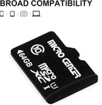 Micro Center 64GB Class 10 Micro SDXC Flash Memory Card 20 Pack with Adapter for Mobile Device Storage Phone, Tablet, Drone & Full HD Video Recording - 80MB/s UHS-I, C10, U1 (20 Pack)