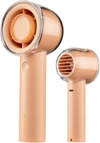 Bluefeel Portable Handheld Turbo Fan, 5-Speed Mini Personal Fan with Adjustable Turbo Mode, 16H Max Cooling Time, and 3000mAh USB Rechargeable Battery for Travel/Outdoor/Home/Office (Peach Pink)
