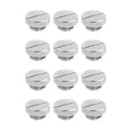 Dracaena.io 12 Pack G1/4" Thread, Thin Water Stop Plug Fitting with Coin Slot for Computer Water Cooling System, Durable Brass/Copper Material, Silver