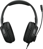 Lenovo H110 Wired Gaming Headset - 3.5mm Connection, Omni-Directional Microphone, Breathable Ear Cups, Built-in Volume Wheel - Black
