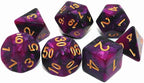 Polyhedral D&D Dice Set-5 Pack Double-Colors Dice Sets Compatible with Dungeons and Dragons DND Role Playing Game RPG MTG Games Dice with D4 D6 D8 D10 D% D12 D20 (5 Colors Set)