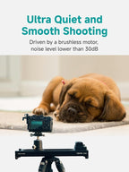 Accsoon Toprig Video Slider, 16''/40cm Motorized Camera Slider with Full Button Control, Support APP-Video Mode/Time-Lapse/Loop Mode, Speed Control Konb, 120° Panoramic Shooting for Photographer