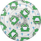 PopSockets Plant- Based Phone Grip with Expanding Kickstand, Adhesive Grip, Eco- Friendly - Translucent 8 Bit Frogs