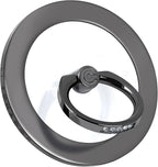 Magnetic Phone Grip for MagSafe, EI Sonador Magnet Phone Ring Holder, Removable, Compatible with iPhone 14 Plus 13 12 Pro Max Mini (Transparent Black Diamond)