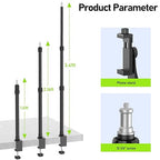 2 Pack Desk Mount with 1/4" & 3/8" Screws, Ball Head, 17-41" Adjustable Aluminum Stand, for DSLR & Ring Light