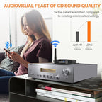 1Mii HiFi Bluetooth 5.3 Music Receiver for Home Stereo with LDAC, Bluetooth Audio Adapter with Audiophile DAC aptX HD, RCA Optical Output for AV Receiver or Stereo Amplifier - DS200Pro Blue