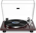 Turntable Record Player Wireless Output Carbon Fiber Tonearm Vinyl Player Aluminium Platter Belt-Drive LP Turn Tables 33 1/3&45 RPM Audio Phono RCA Line Out AT-3600L MM Cartridge Pale Walnut Red