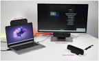 Computer Speakers for Desktop PC, Monitor Speakers, USB Plug-in, Wired, External Speaker for Laptop, Small Computer Soundbar for PC, with Loud Sound, Deep Bass, USB-C Adapter, Easily Clamp to Monitor