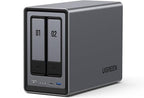 UGREEN NASync DXP2800 2-Bay Desktop NAS, Intel N100 Quad-core CPU, 8GB DDR5 RAM, 2.5GbE, 2X M.2 NVMe Slots, 4K HDMI, Network Attached Storage (Diskless)