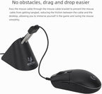 Gaming Mouse Bungee, Mouse Cord Holder and Cable Management Device (Primium Version 360g, White)