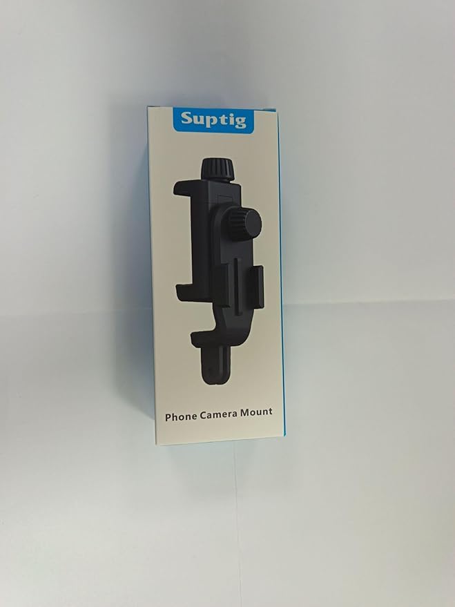 Suptig Phone Holder for Tripod, Action Camera Tripod Mount Adapter Compatible for iPhone, Gopro, DJI Action, Insta 360, Akaso, Mic, LED Light Photography Accessories